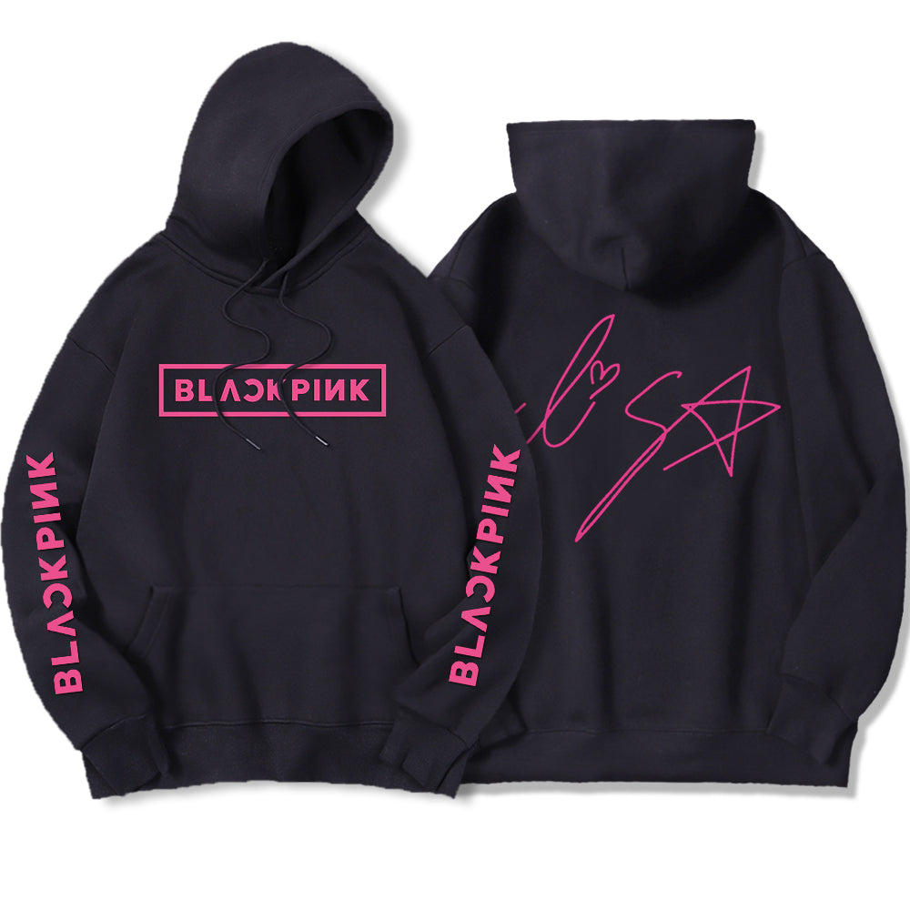 Jaket hot sale hoodie blackpink