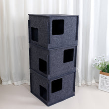 1pc Stackable Felt Cat Cube House,