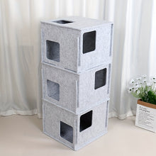 1pc Stackable Felt Cat Cube House,