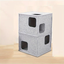 1pc Stackable Felt Cat Cube House,