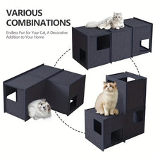 1pc Stackable Felt Cat Cube House,
