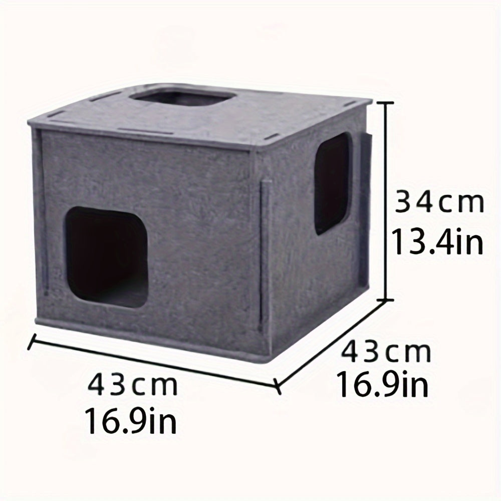 1pc Stackable Felt Cat Cube House,
