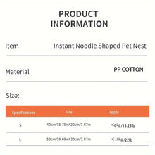 Noddle ramen cat bed nest cushion