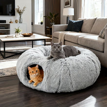 Plush 2in1 Cat Tunnel Bed
